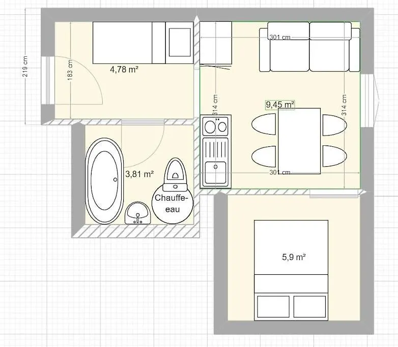 Appartement Avec 1 Chambre Bernex Apartment